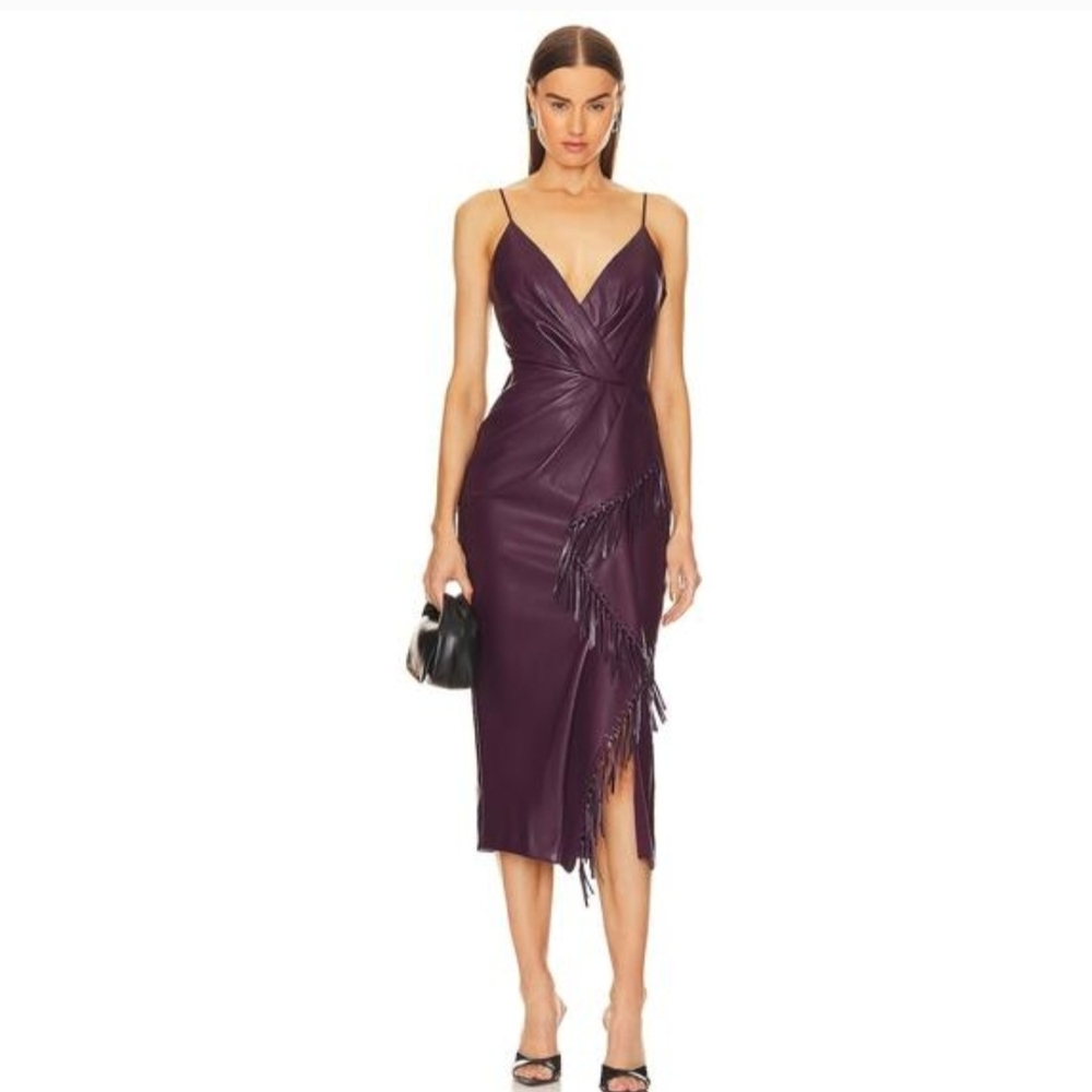 Elegant Asymmetrical Plum Dress